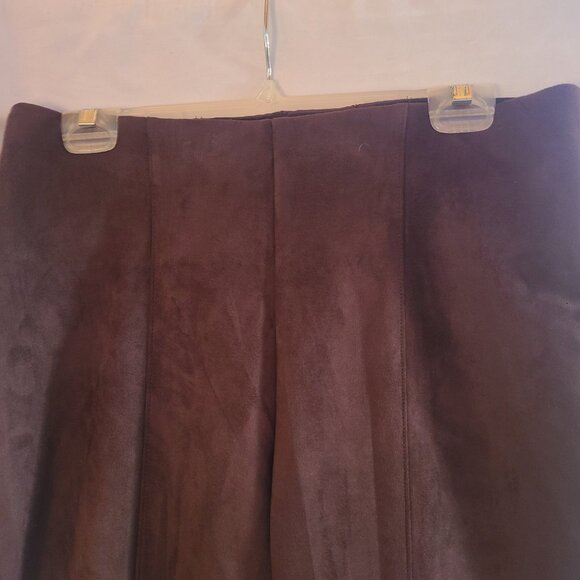 Moto Boho Boho Rock NYGARD LUXE Slims SZ L Legging 14-16 Dark Brown Faux Suede - Picture 3 of 5